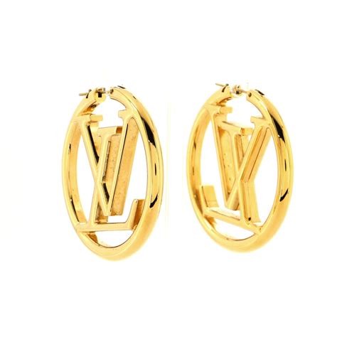 silver louis vuitton hoop earrings|louis vuitton earrings hoops price.